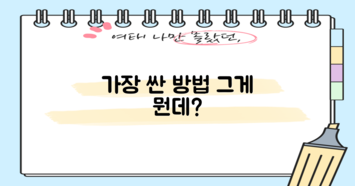 가장 저렴한 방법은?
