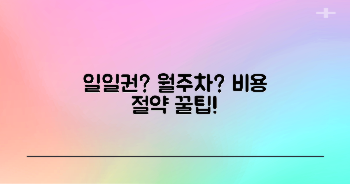 일일권 vs 월주차 비교