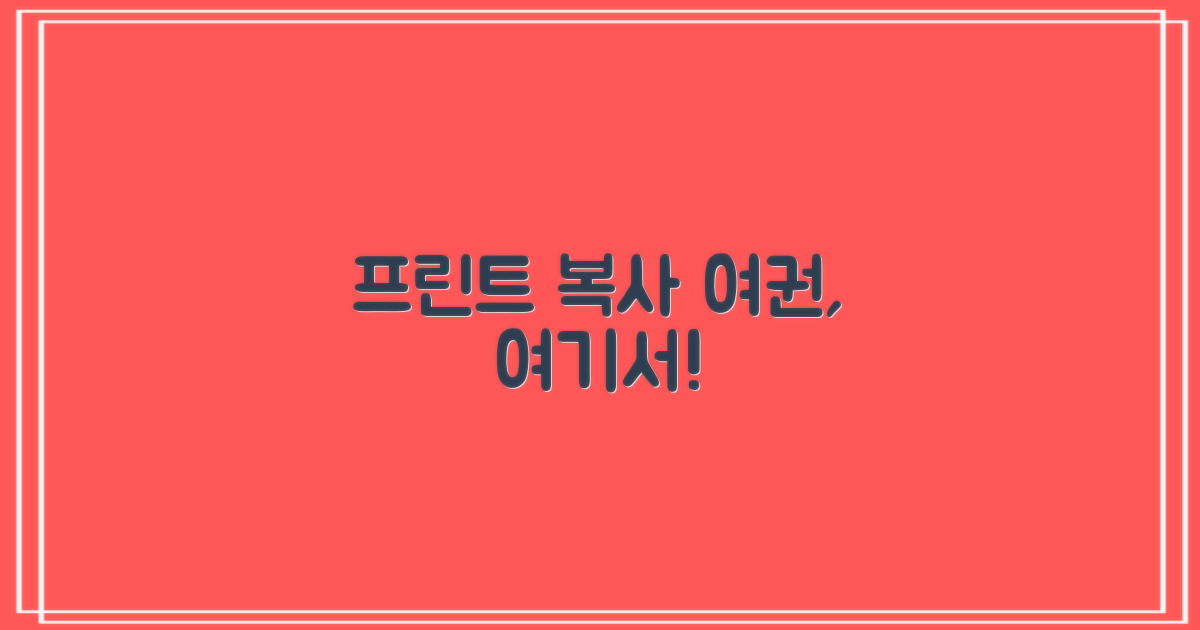 프린트, 복사, 여권은 어디서?