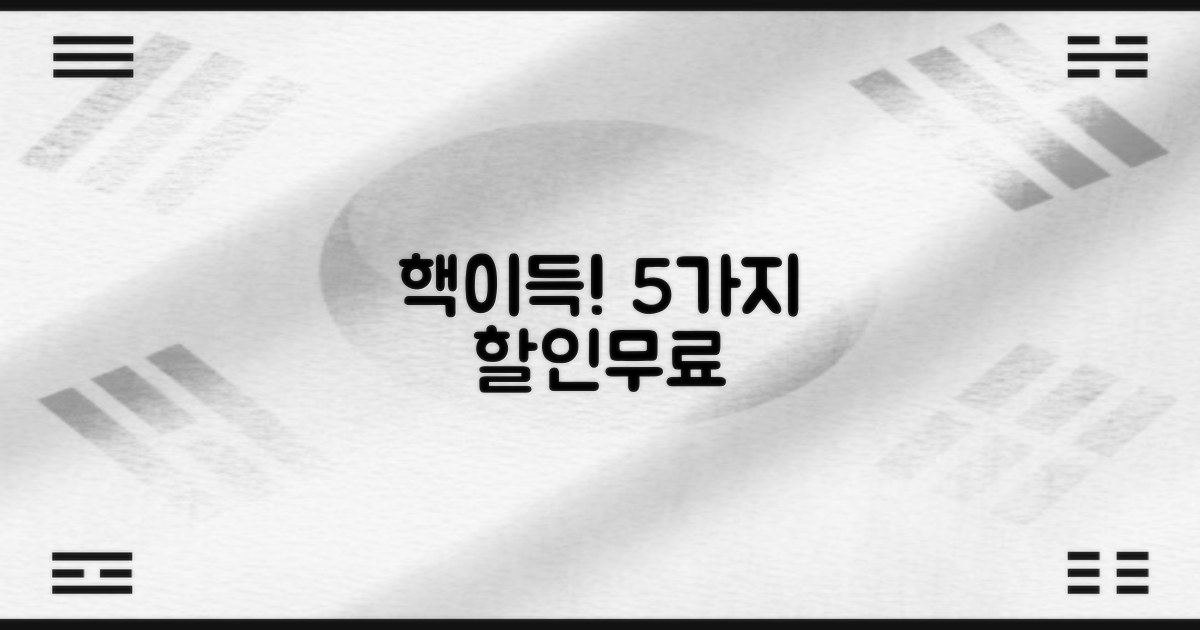 5가지 할인/무료 이용법